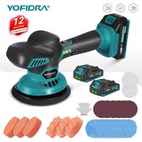YOFIDRA Elektrische Auto Polierer 7000 rpm 6 Gang Polnischen Automobil Polieren Abdichtung Glasur Maschine Dreh Für Makita 18 V Batterie pin