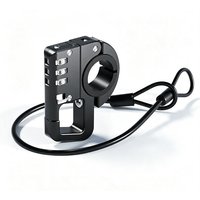 AliExpress NONE Motorcycle Handlebar Helmet Lock Aluminum Alloy Anti Theft Lock for Handlebar Diameter Within 0.875