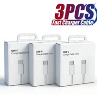 3PCS 60W 1m 2m USB Type C to C Cable For iPhone 15 16 17 Pro Max iPad Samsung Vivo Data Charger PD 60W Fast charge Original USBC