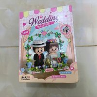 Romantic Wedding Couple Wedding Dress Building Blocks Toy Models Anniversary Gifts Desktop Ornaments Collection