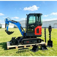 Epa Ce Mini Excavator Crawler Digger Machine Hydraulic Small Excavator With Bucket Auger Hammer For Farm Customized image 3