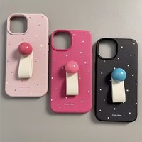 Simple Colored Dots 3D Doll Ball Soft Case Compatible for IPhone 13 15 16 14 11 12 Pro Max 16 15 Plus X XR XS Max Macaron Case