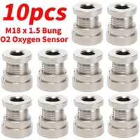 10-1pcs Electroplated Lambda O2 Oxygen Sensor Nickel Nut Connector Plated M18 1.5 Bung Adapter Spacer Extender Metal Welded Bolt
