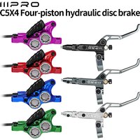 IIIPRO C5X4 Mountain Bike Hydraulic Brake 850/1550mm Front Rear Brake Cooling 4 Piston Oil Pressure AM DH E-bike MTB Disc Brake