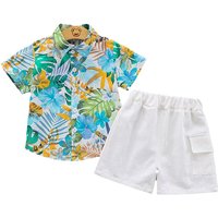 Costume d'été pour bébés garçons, chemise et short imprimés décontractés, 2 pièces/ensembles, Costume pour tout-petits, tenues pour nourrissons, survêtements pour enfants, nouvelle collection