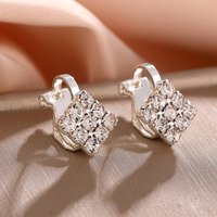 1 Pairs RhinestoneEar Clip Earrings for Men Women Earrings Non Piercing Jewelry