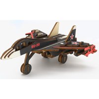 Wooden 3D Puzzle Children's Model Wooden Combat Aircraft Helicopters Simulation Model Educational Toy Stereoscopic Puzzles