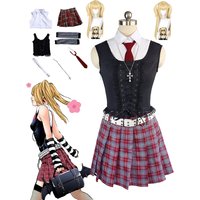 Anime Death Note Cosplay Costume Misa Amane Light Yagami Gothic Style Halloween Cosplay Outfit Party Uniform Set Streetwear
