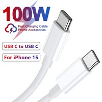 100W USB C to USB C Fast Charging PD Cable for iPhone 15 iPad 10 Huawei Honor Xiaomi Redmi Samsung Type C to Type C Charger Cord