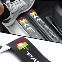 Car Door Sill Protector Sticker PU Leather Carbon Fiber for Jaguar R XE XF S FPACE Auto Accessories