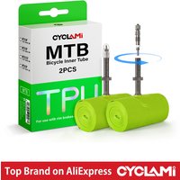 AliExpress CYCLAMI Bike Inner Tube Ultralight TPU Hose Metal Presta Valve FV Removable Bike Accessories For Mountain 1.9 2.5 MTB 29 27.5 26