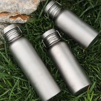 500/600/750ML Wide Mouth Titanium Water Bottle Reusable Sport Drinking Bottle for Camping Hiking Picnic Climbing Running