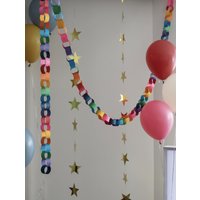 Children's Day Decorative Ribbon Classroom Star Pulling Flower Birthday Party Decoration Prop Paper Pull Strip Festival Supplies
