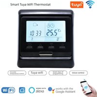 All Black Smart WIFI Electric 16A Thermostats AC100~240V Temperature Controller for Underfloor Heating System 1PC
