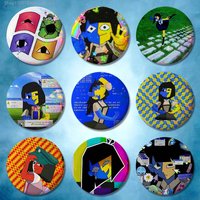 Ena Graphic Joel G Ena Badges Button Round Creative Pin Brooch Badge Bag Decor Accessories Fans Collect Friends Gifts