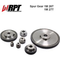 Spur Gear Pinion 1M 26Teeth 27 Teeth 1 Mod 45# Steel Gear 6mm 8mm 10mm 12mm Hole Motor Gear Rack Transmission 1Piece Gears