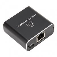Universal 1000Mbps Ethernet Cable Splitter 1 to 2 Compatible with Cat5 Cat5e Cat6 Cat7 Two Devices Share RJ45 Network Splitter