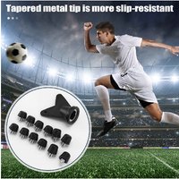 A43I 12Pcs Football Boot Studs Non Slip Thread Screw M6 Professional Replacement Spikes SG to AG for Adidas Black