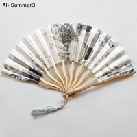 ใWg3ใMulti-pattern Summer Gift Japanese Style Personalized Handmade Fan Crafts Dance Hand Fan Folding Fan Home Decoration