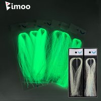 2Packs 0.37mm Wide Night Glow Luminous Flashabou Tinsel Fly Tying Materials For Nymphs Streamer Saltwater Fishing Fly Jig Lures