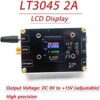 2A 4x LT3045 Ultra-Low Noise Power Supply Regulator Module LCD Display 0-15V Adjustable High-Precision For Audio DAC & RF Radio