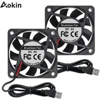 2/4Pcs 60mm USB Brushless Cooling Fan DC 5V 60mm x 60mm x 10mm Cooling Fan for 3D Printer, Electronics, DIY Projects