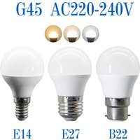 1-12Pack G45 LED Bulb E14 E27 B22 3-7W AC 220-240V Non-Flicker 3000K/4000K/6000K Mini Globe Bulb for Home Bedroom Kitchen