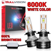 Reflektor LED Bullvision H4 H7 H1 H11 H8 9005 HB3 9006 HB4 9012 HIR2 880 881 H27 9007 9008 H13 5570 CSP Canbus Lampa samochodowa Lampa przeciwmgielna