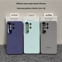 Original Silky Liquid Silicone Case For Samsung Galaxy S26 Ultra Plus S26 5G Soft-Thin Cover Camera Full Protective Bumper Shell