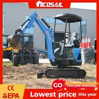 Customized OKW18 Small Excavator Laidong Engine 20MPa Working Pressure Hydraulic Mini Crawler Excavator