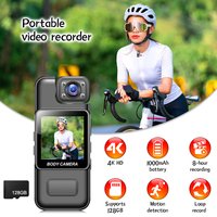 WiFi Mini Camera Ultra HD 4K Portable Police Camera Infrared Night Vision Function Suitable for Police Use Outdoor Cycling