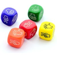 5 PCS Mora Dice Creative Design 2*2 cm Finger-guessing Game KTV Bar Game Green Resin Material