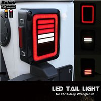 LED Rückleuchten Rauch Objektiv Für Jeep Wrangler 2007-2017 JK JKU Mit Brechen Zurück Up Licht Reverse Drehen parkplatz Signal Lampe Montage