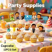 Boss Cupcake Paper Cartoon Baby Animation Patterns Decorative Tableware for Holiday Birthday Party Decorate An Ideal Gath