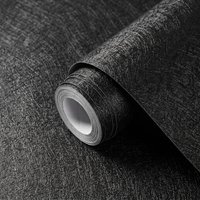 Black Woven Wallpaper, Contact Paper for Coffee Shop Bar Counter, Hot DIY Supply for Black Friday Dark Store Ren