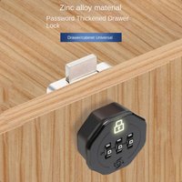 Neues Schubladen-Zahlenschloss aus Zinklegierung mit 3 digitalen Codes, leuchtendes Passwort, Schließfach, Möbel, Diebstahlschutz, Kleiderschrank, Cod
