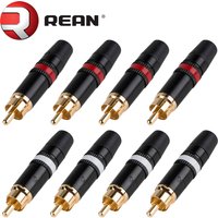 Neutrik Rean NYS373-2 NYS373-9 RCA Plug Black Housing Gold Plated Contacts Professional HIFI Audio Plug for Cable DIY Amplifier