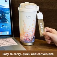 520ML Portable Tumbler Coffee Cup Stainless Steel Thermal Cup Keeps Cold and Heat Mugs Travel Thermal Water Bottle Vacuum Flask