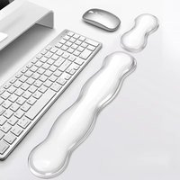 Ergonomic Mouse Pad With Wrist Rest Anti Slip Transparent Base For Office Desk Mat Home Laptop Computer Typing Pad Accessories