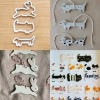 Dachshund Dog Outline Shape Polymer Clay Cutter Mold Set, Minimalist Pet-Themed Cookie Cutter for DIY Earrings, Brooches