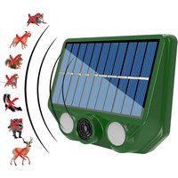 Solar Powered Ultrasonic Animal Repellent 500mAh Animal Deterrent Repellent USB Charging for Repel Mouse Coyote Fox Raccoon Deer