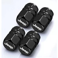 4PCS Anti-Rust Car Tire Valve Stem Caps Decorative Cover for Jeep Renegade Wrangler JK JL Grand Cherokee Compass Gladiator