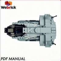 Sci-Fi Flying Motorcycle Spaceship MOC Bricks, Interstellar Hover Motorbike Model, Detailed Structure Building Blocks 384PCS
