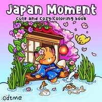 Japan Moment Coloring Book for Adults Featuring Cartoon Bold-easy Patterns for Relaxation Kids DIY Painting Drawing Books