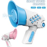 Portable Megaphone Speaker Siren Bullhorn Toys, Smart Multi Voice Changers Toy Funny Party Prank Handheld Loudspeaker Megaphone