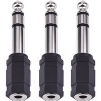 3.5mm Male To Female Jack to 6.35mm Stereo Headphone Adaptor Connector Converter Portable 6.3mm Audio Head Microphone