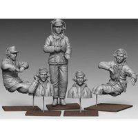 1/35 Die Cast Resin Soldier Figure Model Historical Military Tank Crew Set #Winter Clothes (5 Figures) Unpainted Free Shipping