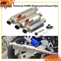 Universal 51mm Motorcycle Exhaust Escape Muffler For R3 MT07 FZ1 NC700 R7 TMAX500 Z900 Z400 Z500 CBR1000 GSXR1000 With DB Killer