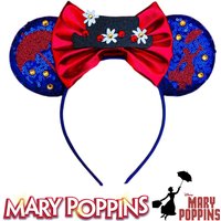 Disney Mary Poppins Hair Accessories Women Handbag Umbrella Ears Headband Girls Fairy Flower Hat Bow Hairband For Kids Festivals