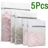5Pcs Mesh Laundry Bags With 3 Sizes Durable Honeycomb Mesh Laundry Bags Reusable Washing Machines Bra Bag